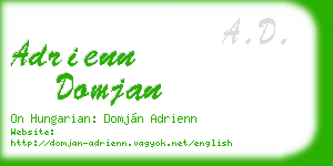 adrienn domjan business card